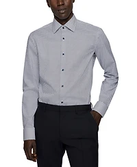 Boss by Hugo Boss Men's Slim-Fit Geometric-Print Shirt