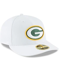 Men's White Green Bay Packers Omaha Low Profile 59FIFTY Fitted Hat