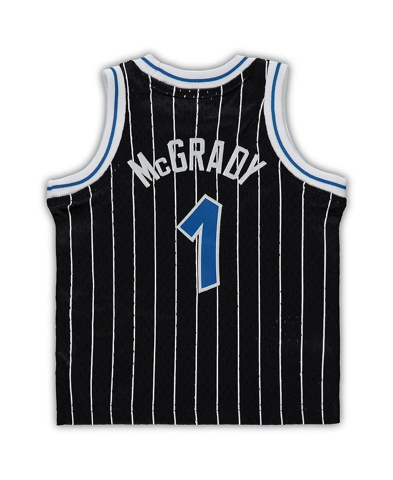 Baby Boys and Girls Mitchell & Ness Tracy McGrady Black Distressed Orlando Magic 2003/04 Hardwood Classics Retired Player Jersey