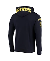 Men's Navy Milwaukee Brewers Team Logo Pullover Hoodie