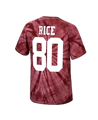 Men's Jerry Rice Scarlet San Francisco 49Ers Tie-Dye Super Bowl Xxiii Retired Player Name and Number T-shirt