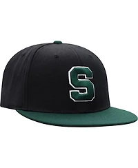 Men's Black and Green Michigan State Spartans Team Color Two-Tone Fitted Hat