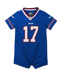 Newborn and Infant Girls Boys Josh Allen Royal Buffalo Bills Romper Jersey