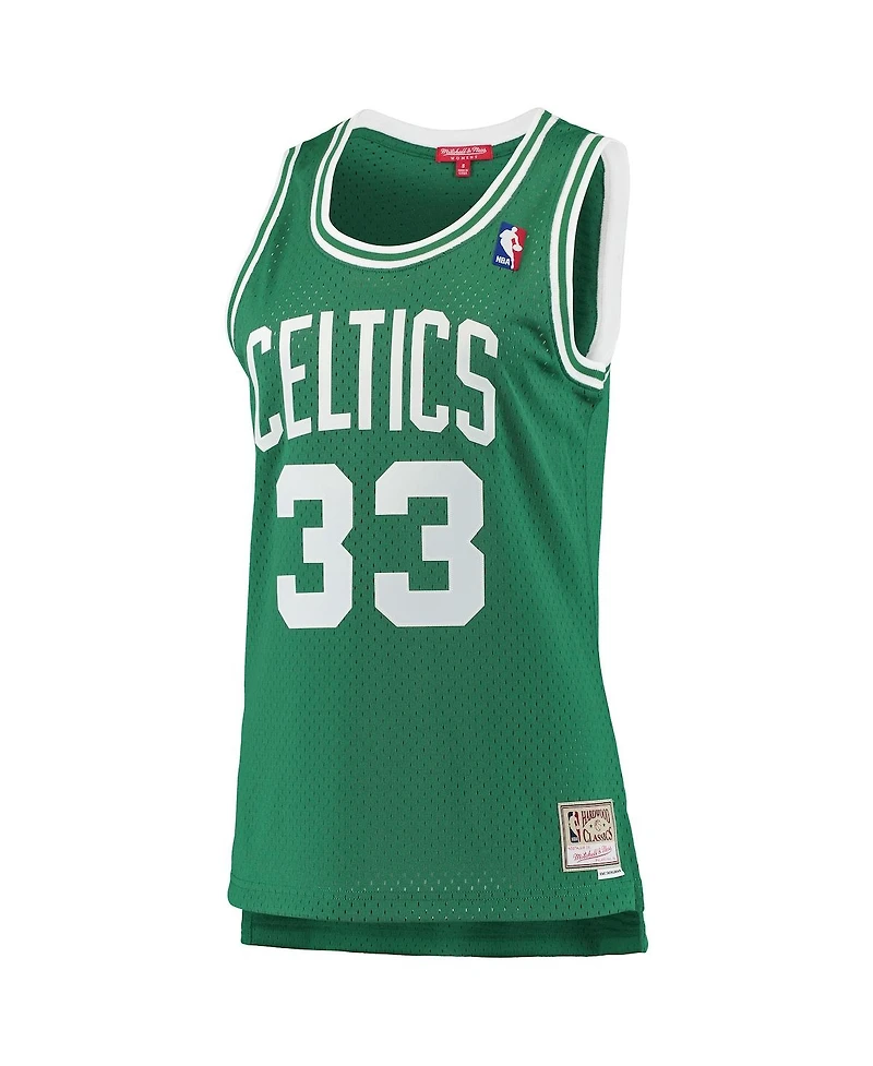 Women's Larry Bird Kelly Green Boston Celtics 1985-86 Hardwood Classics Swingman Jersey