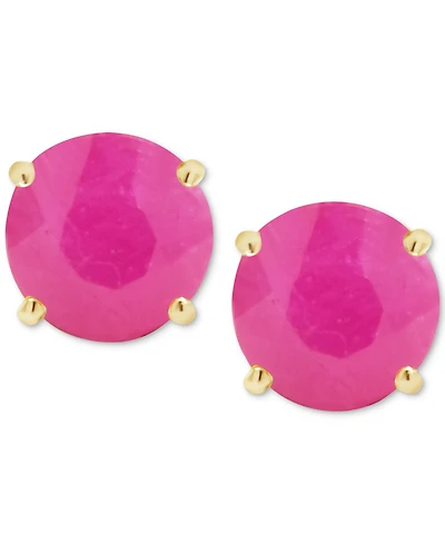 Sapphire Solitaire Stud Earrings (1-1/5 ct. t.w.) 14k Gold (Also Emerald & Ruby)