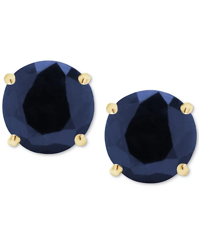 Sapphire Solitaire Stud Earrings (1-1/5 ct. t.w.) 14k Gold (Also Emerald & Ruby)