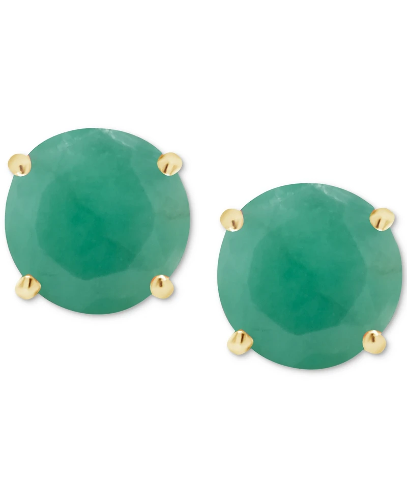 Sapphire Solitaire Stud Earrings (1-1/5 ct. t.w.) 14k Gold (Also Emerald & Ruby)