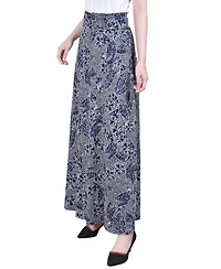 Ny Collection Petite Ring Faux Belt A Line Maxi Skirt