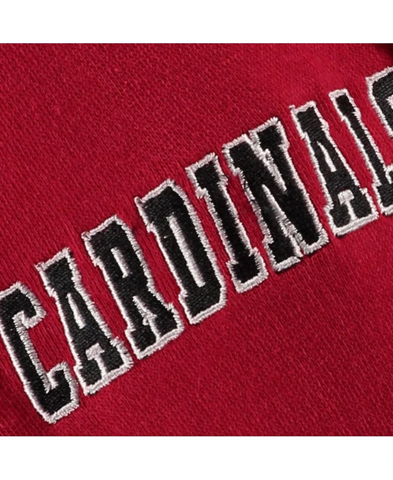 Big Boys Red Louisville Cardinals Logo Pullover Hoodie