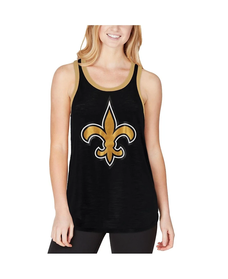 Women's Black New Orleans Saints Tater Tank Top