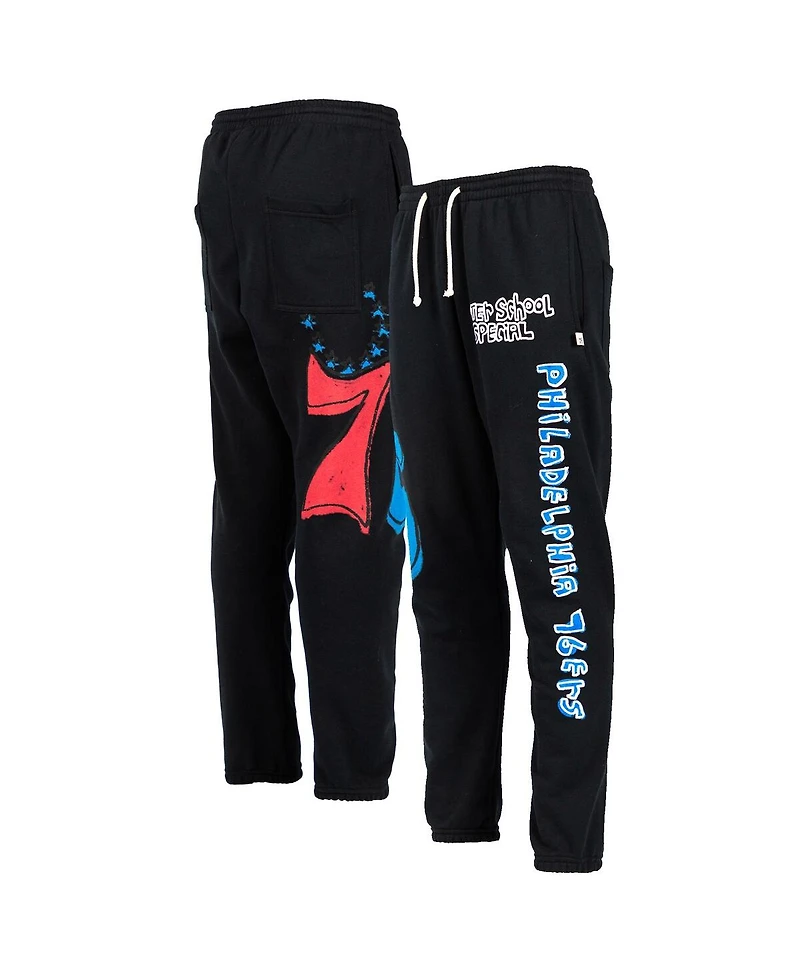 Men's Black Philadelphia 76ers Sweatpants