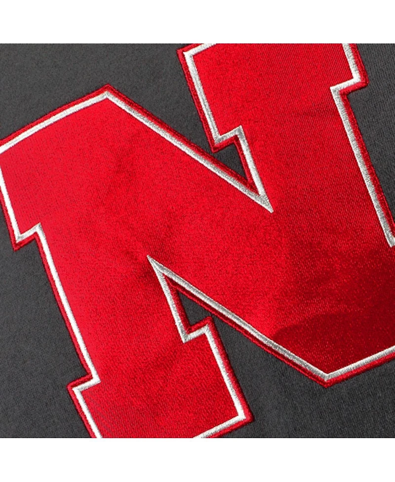 Big Boys Charcoal Nebraska Huskers Logo Pullover Hoodie