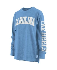Women's Carolina Blue North Tar Heels Two-Hit Canyon Long Sleeve T-shirt