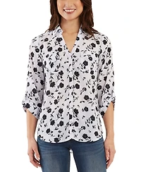 Bcx Juniors' Floral-Print Shirt