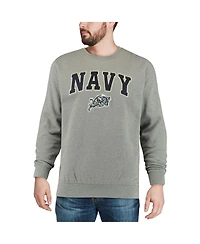 Colosseum Men's Navy Midshipmen Arch and Logo Crew Neck Sweatshirt