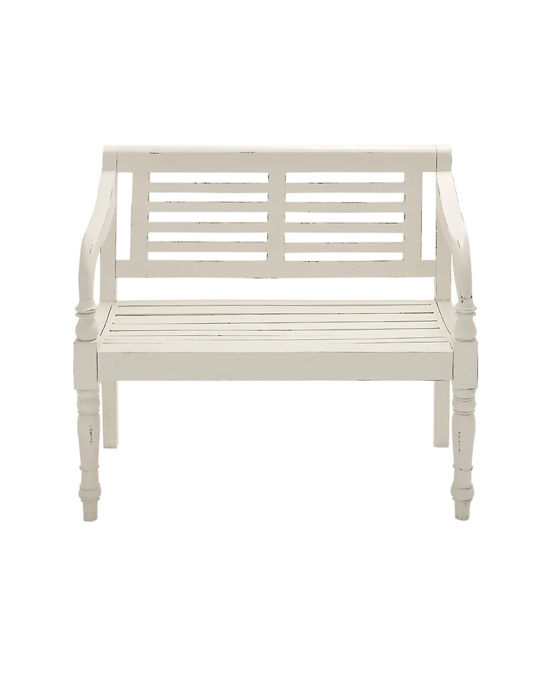 Mahogany Farmhouse Bench