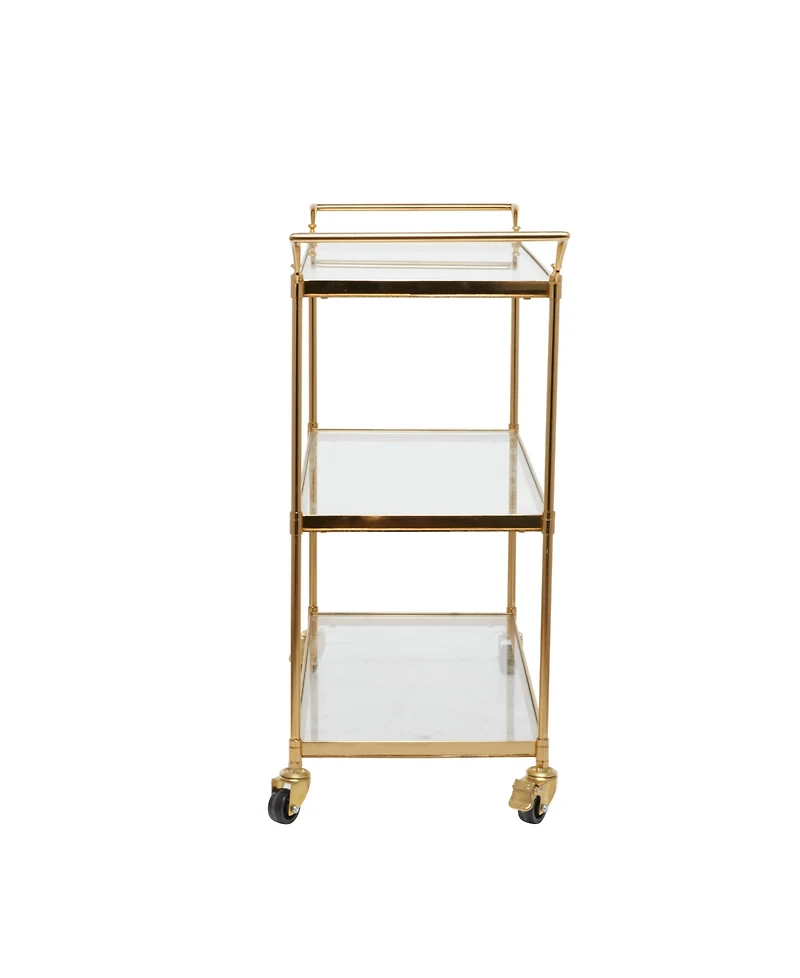 Brass Iron Traditional Bar Cart