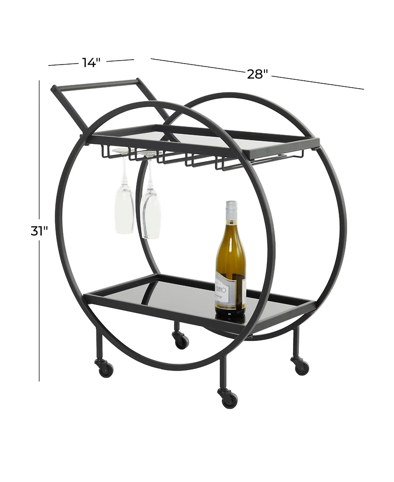 Metal Contemporary Bar Cart
