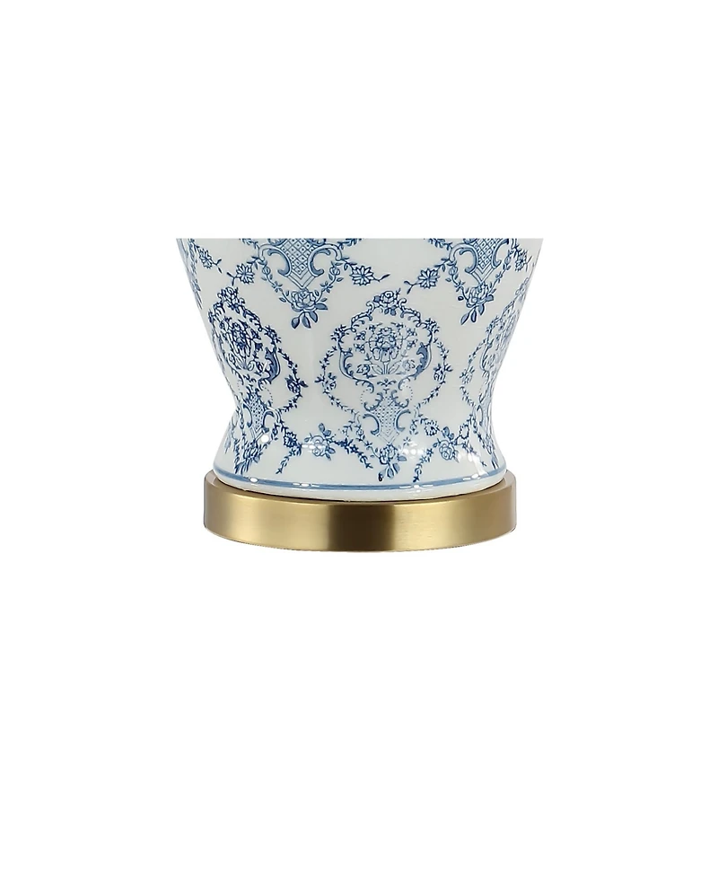 Juliana Traditional Classic Chinoiserie Ceramic Led Table Lamp