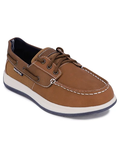 Nautica Little Boys Slip-On Boat Shoe with Decorative Laces