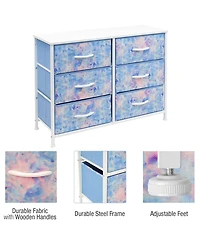 Sorbus 6 Drawers Dresser- Storage Unit with Steel Frame, Wood Top, Fabric Bins - for Bedroom, Closet