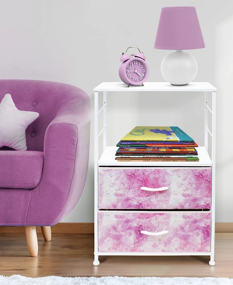 Sorbus End Table with 2 Drawers