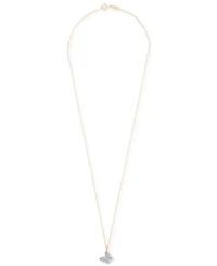 Wrapped Diamond Butterfly Pendant Necklace (1/6 ct. t.w.) 14k Gold (Also Available Black Diamond)