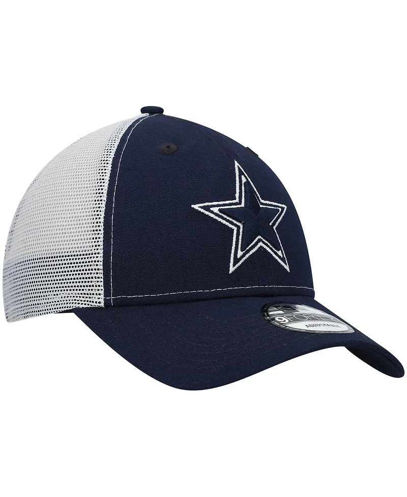 Men's New Era Navy Dallas Cowboys Basic Trucker 9FORTY Snapback Hat