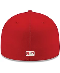 Men's New Era Red Los Angeles Angels Logo White 59FIFTY Fitted Hat