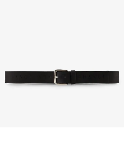 A|X Armani Exchange Men's Classic Logo Print Leather Belt