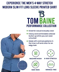 Tom Baine Men's Slim Fit Performance Solid Button Down Shirt