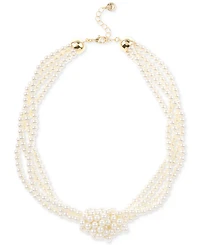 Charter Club Imitation Pearl Knotted Multi-Row Strand Necklace, 19" + 2" extender, Created for Macy's