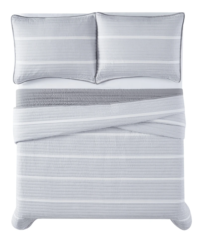 Brooklyn Loom Niari Yarn Dye Stripe 2 Piece Quilt Set, Twin