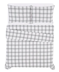 London Fog Plaid Flannel 3-Pc. Duvet Cover Set, Full/Queen