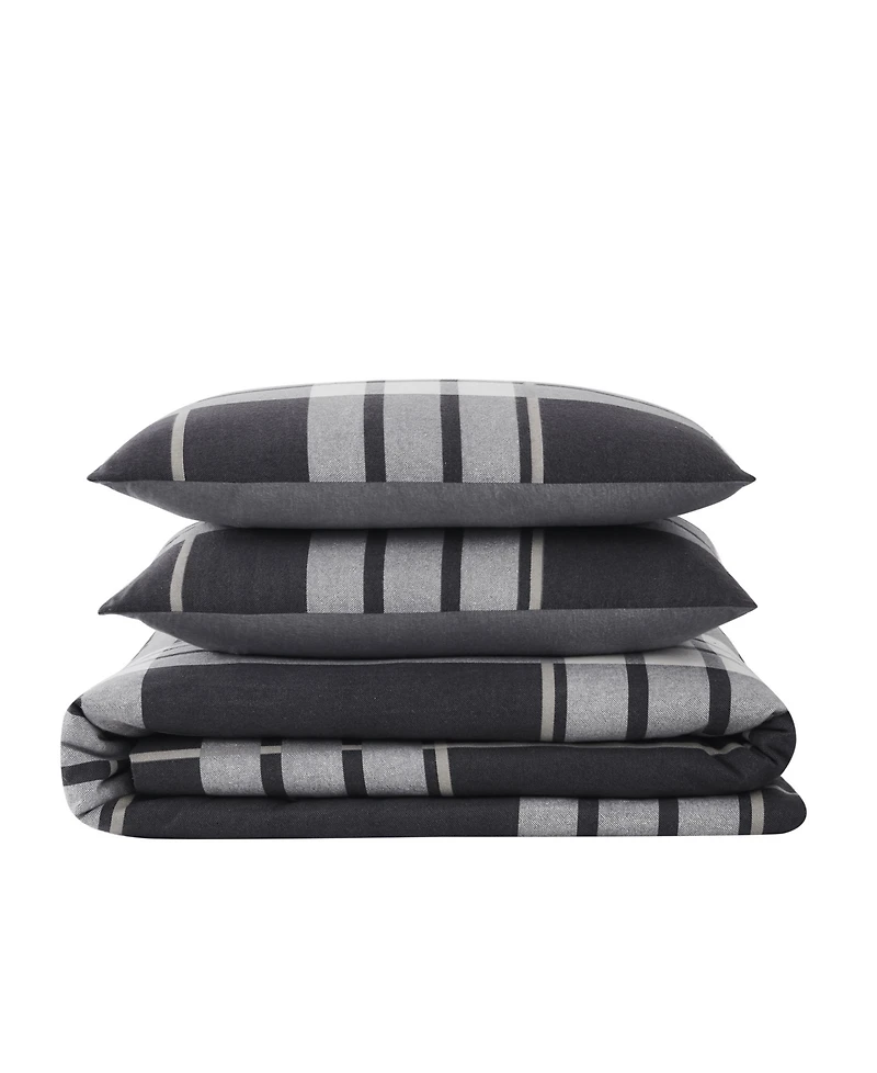 Truly Soft Milo Plaid 3 Piece Flannel Duvet Cover Set
