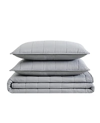 London Fog Solid 2 Piece Quilt Set, Twin