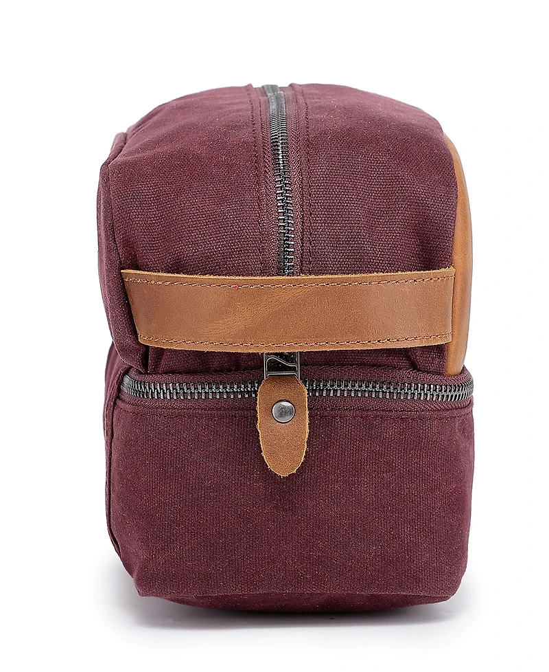 Tsd Brand Stone Creek Waxed Canvas Toiletry Bag