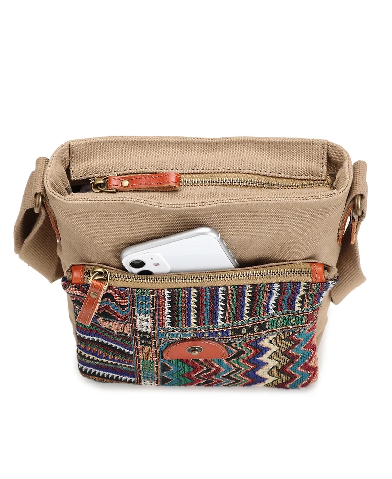 Tsd Brand Four Season Canvas Crossbody Bag