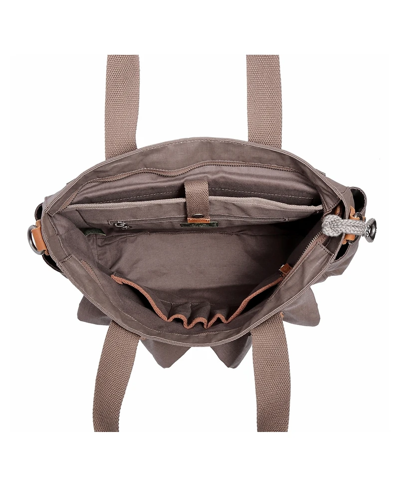 Tsd Brand Urban Light Coated Canvas Tote Bag