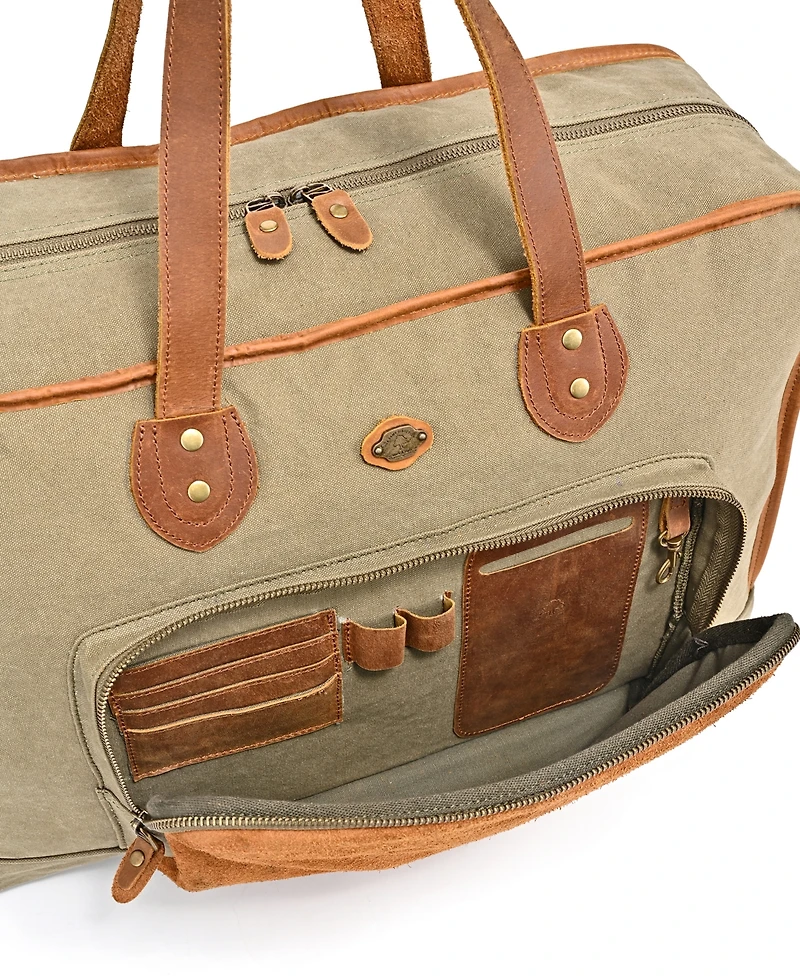 Tsd Brand Valley Oak Canvas Weekender Bag