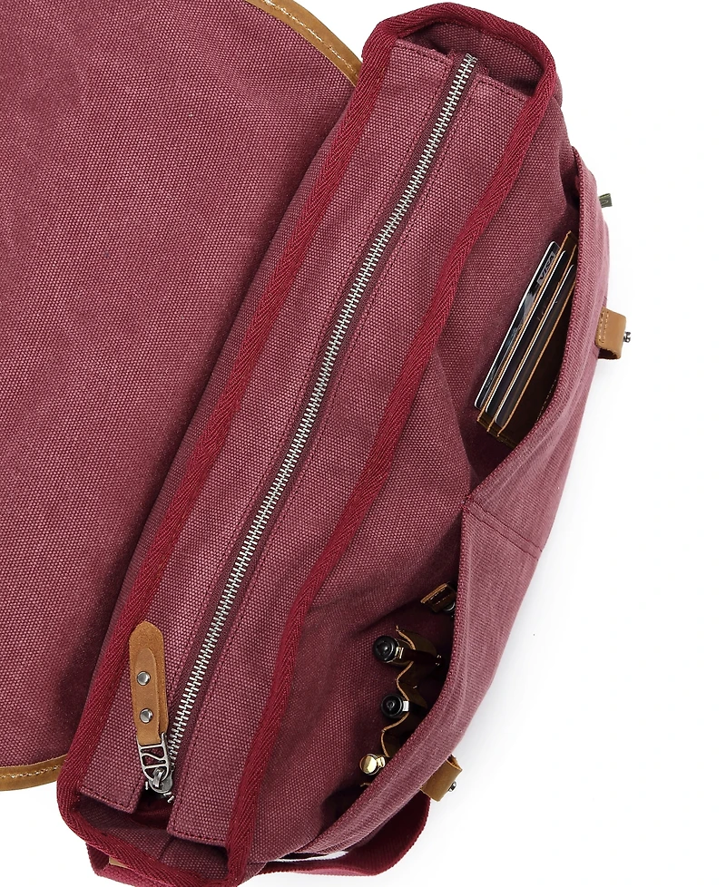 Tsd Brand Mountain Wood Canvas Messenger Bag