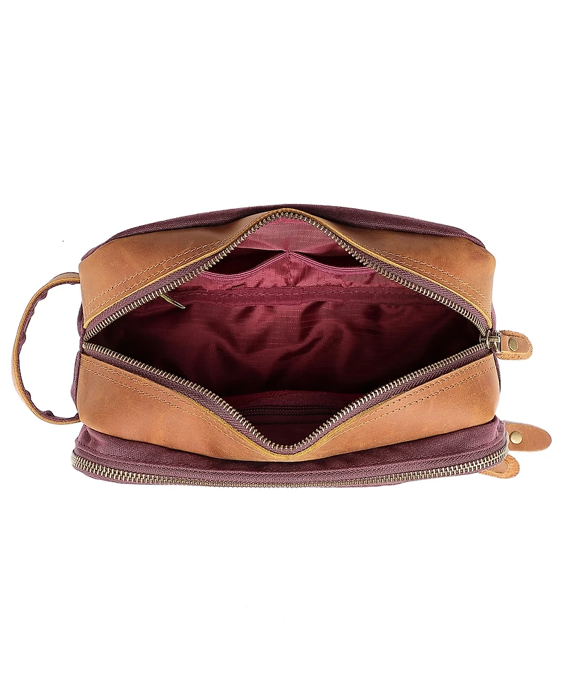 Tsd Brand Turtle Ridge Waxed Canvas Toiletry Bag