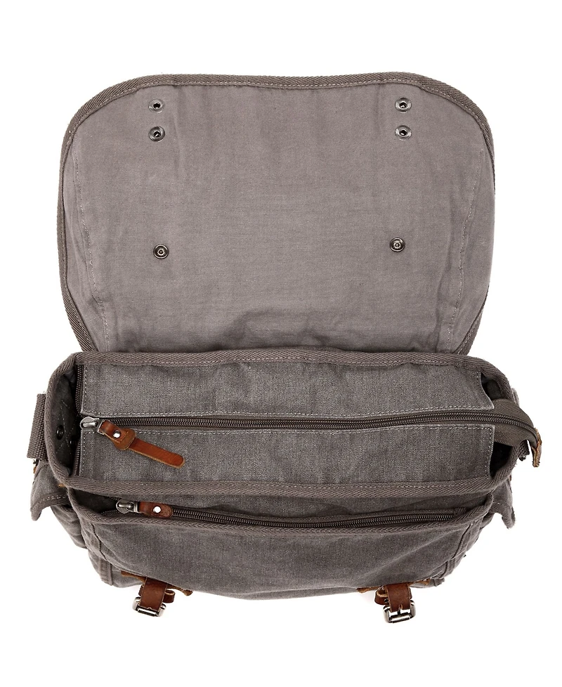 Tsd Brand Silver Road Canvas Messenger Bag