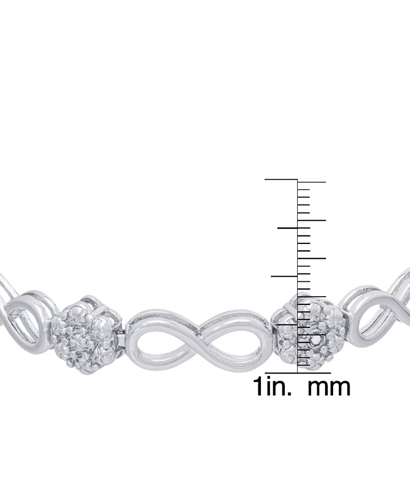 Diamond Accent Infinity Link Bracelet