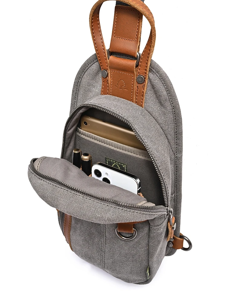 Tsd Brand Agave Canvas Sling Bag