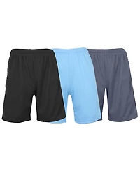 Galaxy By Harvic Men's Moisture Wicking Performance Mesh Shorts, Pack of 3