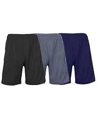 Galaxy By Harvic Men's Moisture Wicking Performance Mesh Shorts, Pack of 3