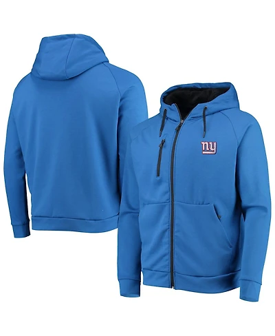 Men's Dunbrooke Royal New York Giants Shag Tri-Blend Full-Zip Raglan Hoodie