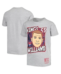 Big Boys Mitchell & Ness Jason Williams Gray Sacramento Kings Hardwood Classics King of the Court Player T-shirt