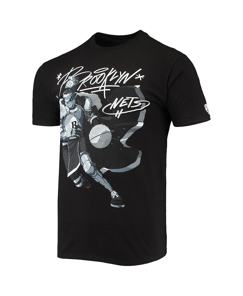 Men's Nba x McFlyy Black Brooklyn Nets Identify Artist Series T-shirt